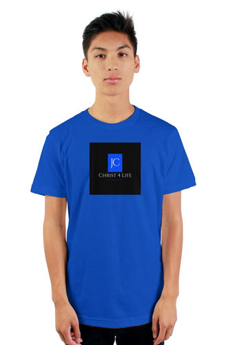 Blue JC/Christ 4 Life tultex mens t shirt